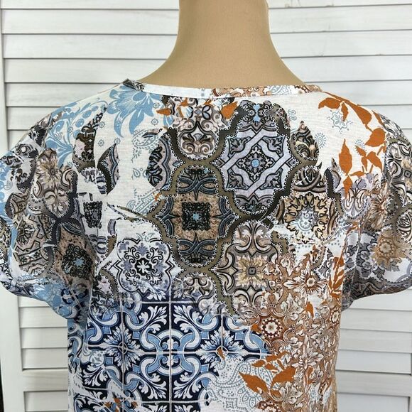 Chico's Zenergy Tee Size 1 (8) Medium  Cap Sleeve NWOT - Picture 8 of 13